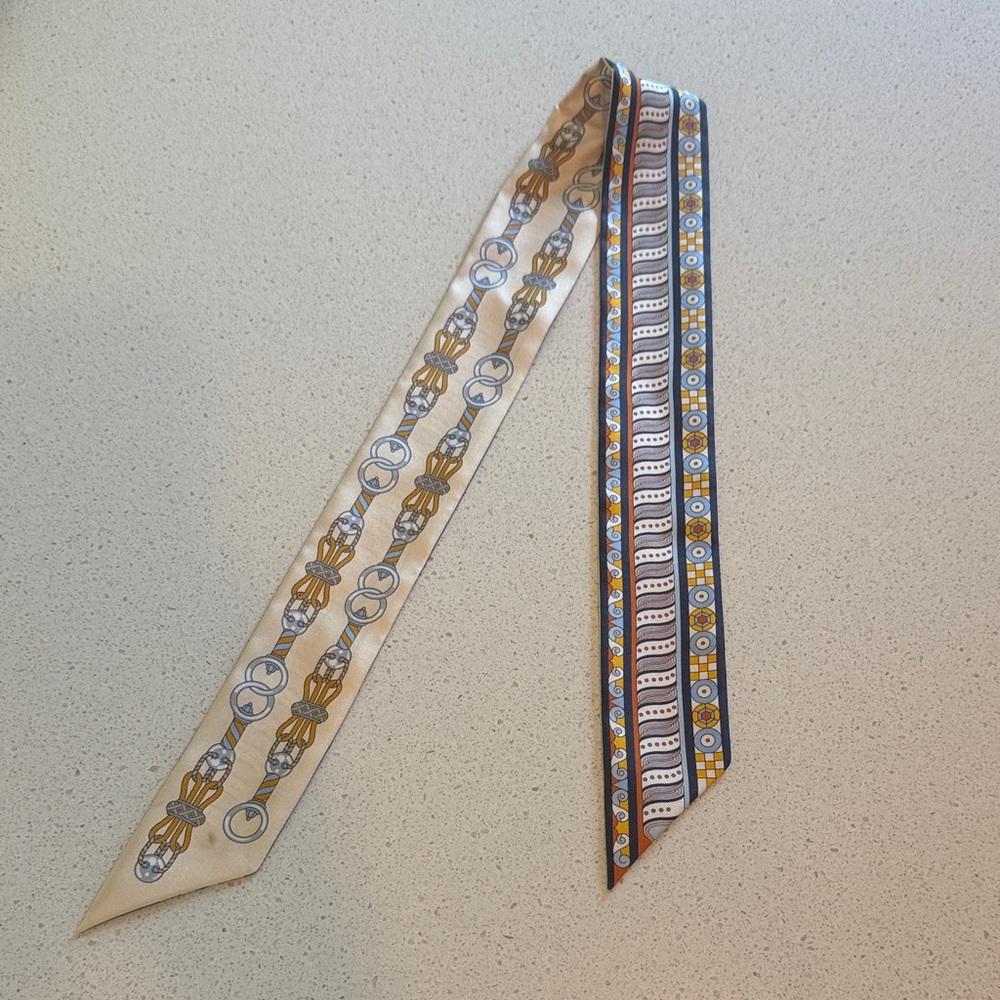 Reversible Hermes Silk Scarf